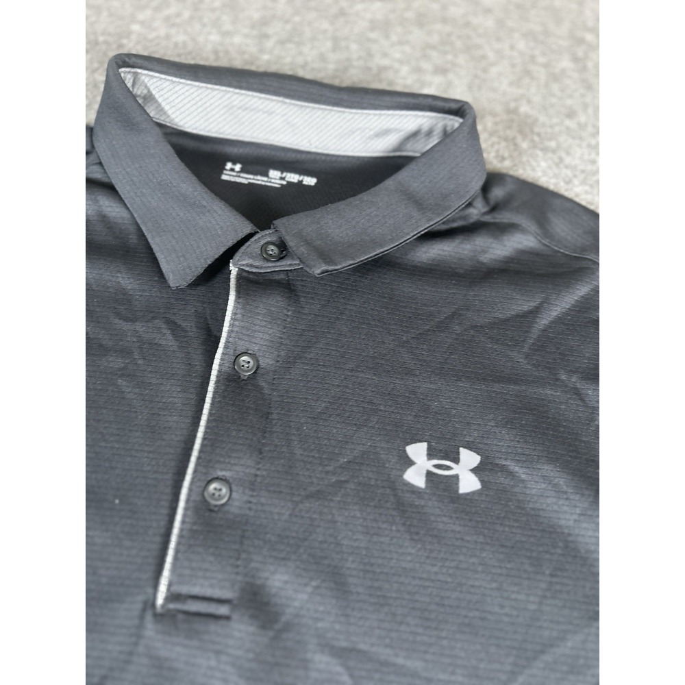 Under Armour Mens Heatgear Loose Fit Polo Size 3XL Black golf, sports, casual